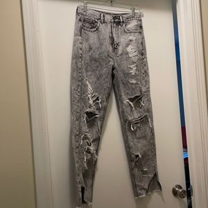 Ripped black jeans- like new!